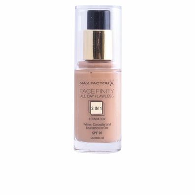 Max Factor Facefinity 3 In 1 Primer, Concealer And Foundation Spf20 85 Caramel 30ml