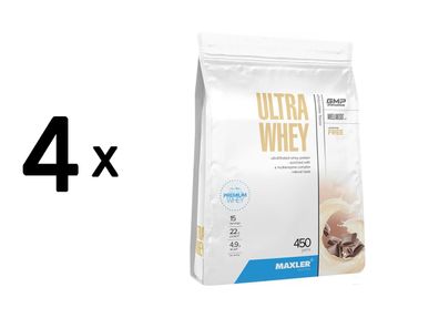4 x Maxler Ultra Whey (450g) bag Chocolate