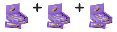 3 x Misfits Vegan Protein Wafers (12x37g) Chocolate Caramel