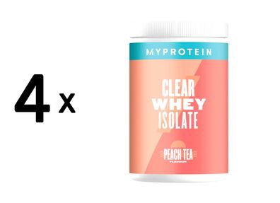 4 x Myprotein Clear Whey Isolate (488g) Peach Tea