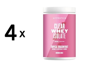 4 x Myprotein Clear Whey Isolate (488g) Tropical Dragonfruit