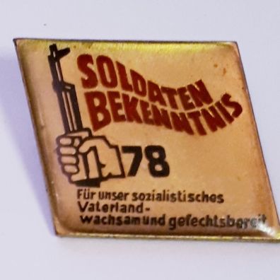 DDR Abzeichen Soldatenbekenntnis 78