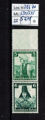 Los H21670: Deutsches Reich Mi. S 231 * *