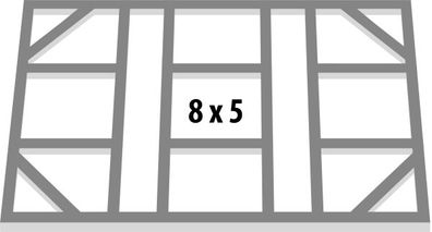 Globel Fundamentbodenrahmen 5x8 für Lean To 58