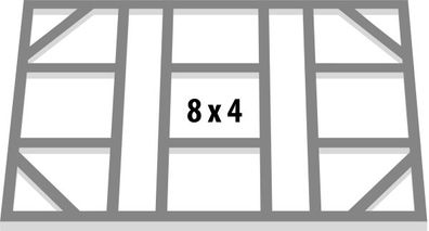 Globel Fundamentbodenrahmen 8x4 für Skillion