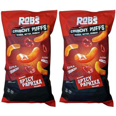 Rob`s Crunchy Puffs | Bigger, Better, Crunchy | Spicy Paprika | 2x 130g