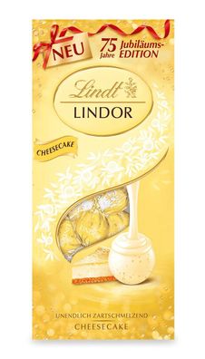 Lindt Lindor Cheesecake Kugel Beutel, 137g (Jubiläum)