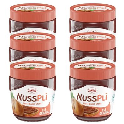 Zentis Nuss Nougat Creme | Nusspli - Das Original im Glas | 6x 400g