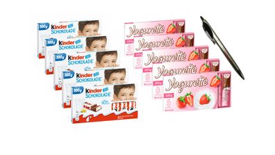Ferrero Yogurette und Kinder Schokolade - je 5 Tafeln a´ 100 Gramm