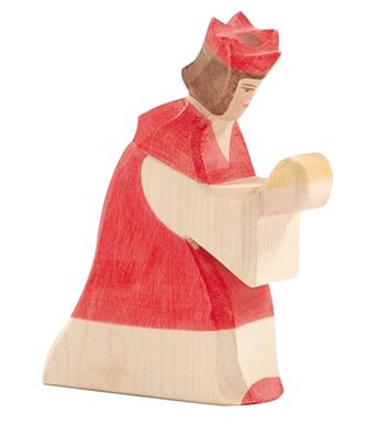 Ostheimer König rot Holzfigur Krippe Ostheimer Krippenfigur Weihnachten 41801