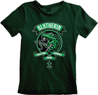 Harry Potter - Comic Style Slytherin (Kids) Jungen Kinder T-Shirt Green