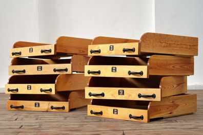 1 von 8 Stapelkiste Groß Antik Kiste Alt Kasten Vintage Holz Stapelbox Fabrik Design