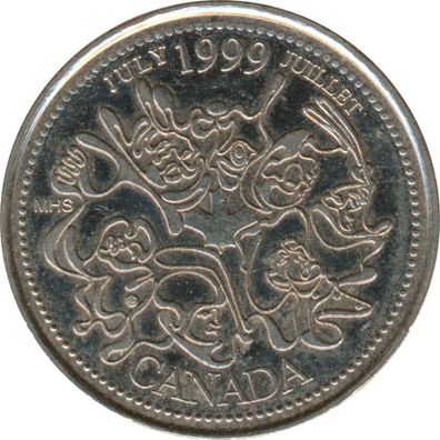 Kanada 25 Cents 1999 Millenium - Juli*