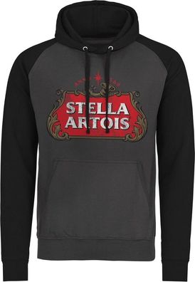 Stella Artois Washed Logo Baseball Hoodie Dark-Grey-Black