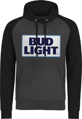 Budweiser Bud Light Logo Baseball Hoodie Dark-Grey-Black