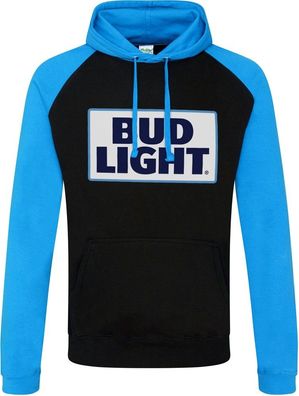 Budweiser Bud Light Logo Baseball Hoodie Black-Blue