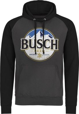 Busch Beer Vintage Label Baseball Hoodie Dark-Grey-Black