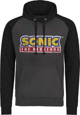 Sonic The Hedgehog Cracked Logo Baseball Hoodie Dark-Grey-Black