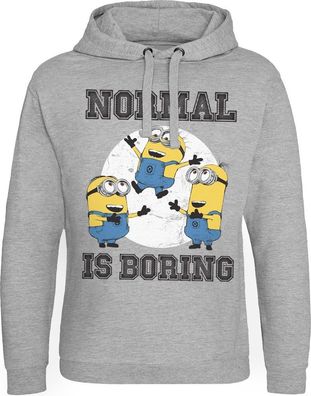 Minions Normal Life Is Boring Epic Hoodie Heather-Grey