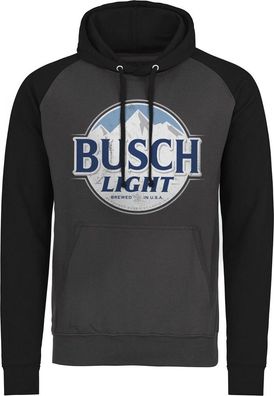 Busch Light Washed Label Baseball Hoodie Dark-Grey-Black