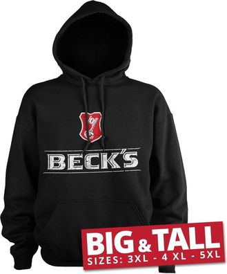 Beck's Washed Logo Big & Tall Hoodie Black