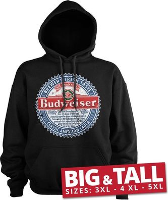 Budweiser American Lager Big & Tall Hoodie Black