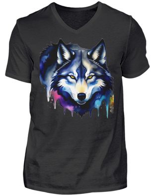 Wolf - Herren V-Neck Shirt
