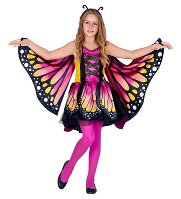 Schmetterling Kostüm 3-tlg. Kinder pink