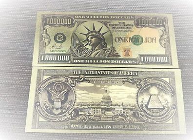 1 Million USA Dollar Goldfolie Banknote (GF1/24/11)