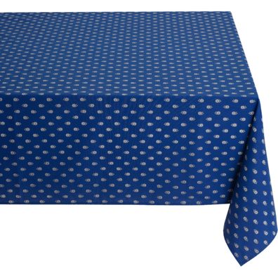 Tischdecke Fleckschutz Baumwolle Abwaschbar Decke Stoff Outdoor Gartentischdecke Blau