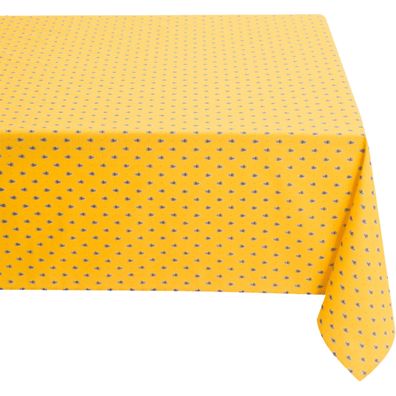 Tischdecke Fleckschutz Baumwolle Abwaschbar Decke Stoff Outdoor Gartentischdecke Gelb