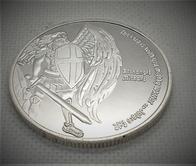 Medaille USA vom Erzengel Schutz Patron Saint Michael Neusilber (Med01245)