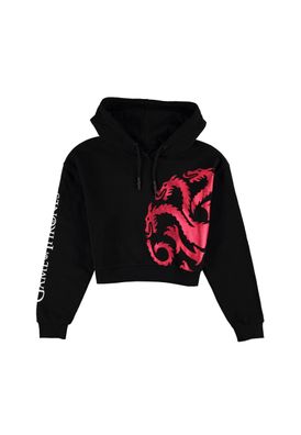 GOT - House of the Dragon - Women's Cropped Hoodie Black