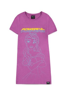 Disney Fearless Princess (Kids) - Belle Girls Short Sleeved T-Shirt Dress Pink