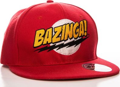The Big Bang Theory Bazinga Super Logo Snapback Cap Red
