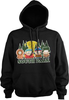 South Park Distressed Hoodie Black