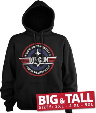 Top Gun Fighter Weapons School Big & Tall Hoodie Black