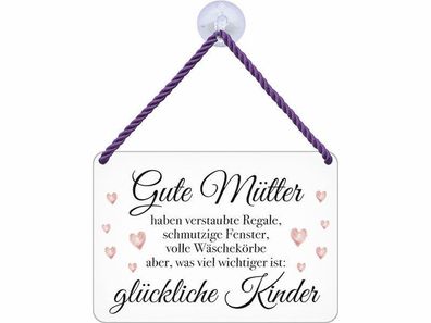 Kulthänger Blechschild, Gute Mütter - Glückliche Kinder, KH 064