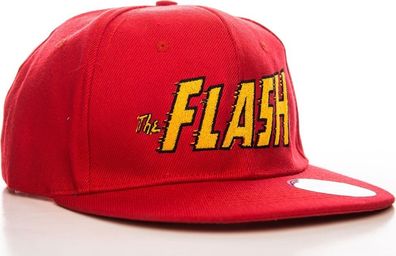 The Flash Text Logo Snapback Cap Red