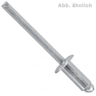 500 Blindnieten Stahl verzinkt - 3x5 mm - Flachkopf - DIN 7337