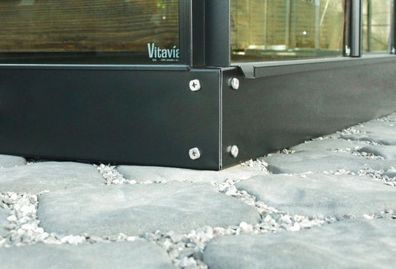 Vitavia Stahlfundament 6200, 12,5cm, schwarz
