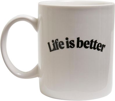 Mister Tee Universal Tasse Life Is Better Cup White White