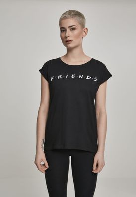 Merchcode Female Shirt Ladies Friends Logo Tee Black