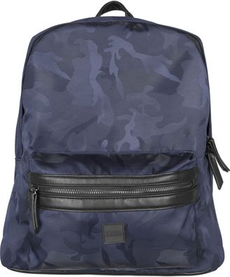 Urban Classics Tasche Camo Jacquard Backpack Navy Camouflage