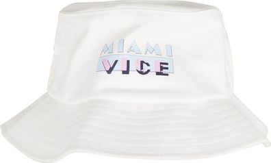 Merchcode Hut Miami Vice Logo Bucket Hat White