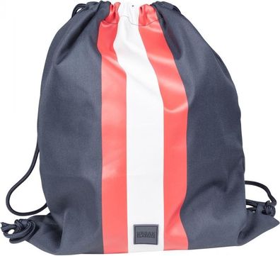 Urban Classics Tasche Striped Gym Bag Navy/ Fire Red/ White