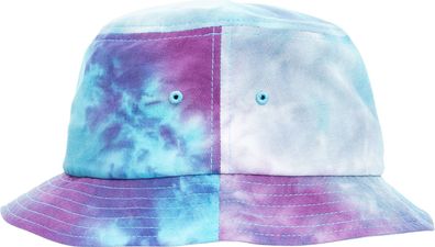 Flexfit Cap Festival Print Bucket Hat Purple Turquoise