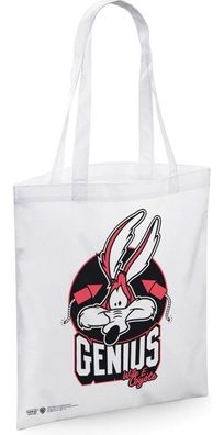 Looney Tunes Genius Wile E. Coyote Tote Bag Tasche White