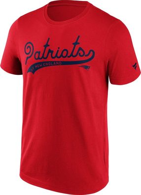 New England Patriots Retro Graphic T-Shirt American Football NFL Rot