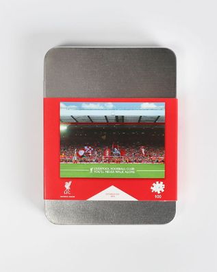 Liverpool FC Kinder Puzzle Stadion 100 Teile in Metallbox Fussball